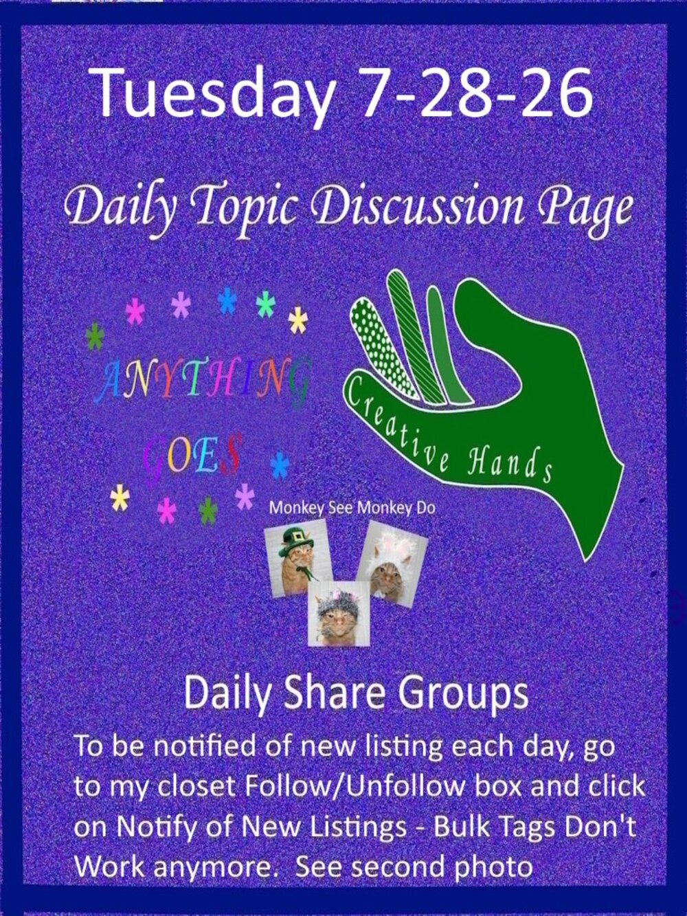 Tuesday 7-28-26 Share Groups - Part Two - Daily Topic Discussion